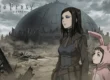 Re-l Mayer e Pino observam a cidade-domo de Romdo sob um céu cinzento na animação cyber-noir Ergo Proxy.