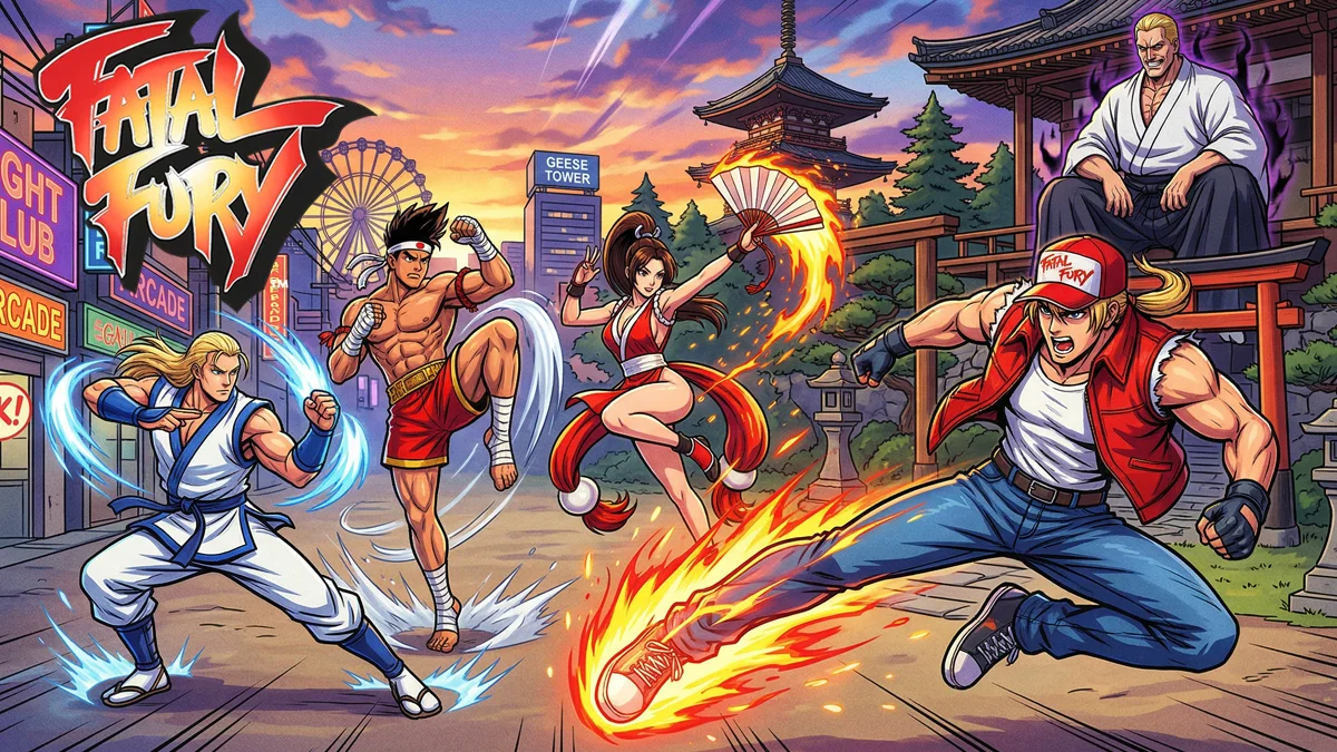 fatal_fury_trilogia_filmes_ilustracao_estilo_anime_anos_90